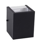 Arandela Preta Quadrada Em Alumínio 2 Fachos De Luz-g9