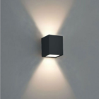 Arandela Preta Quadrada Em Alumínio 2 Fachos De Luz-g9