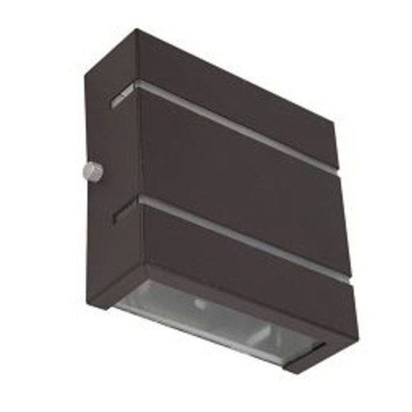 Arandela Preta Slim Quadrada 2 Frisos Com 2 Fachos De Luz-g9