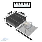 Arandela Preta Slim Quadrada 2 Frisos Com 2 Fachos De Luz-g9