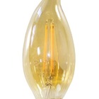 Arandela Preta Tocha Com Cristal + Led Vela Âmbar 110v St1857