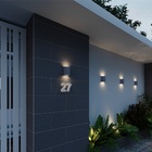 Arandela Preto Fosco Alumínio IP43 Fussen Fechada Germany