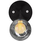 Arandela Preto Harmony Bolinha Fumê