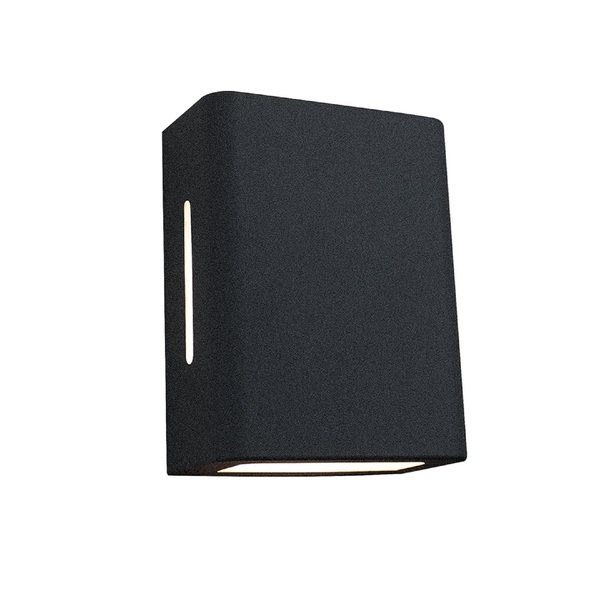 Arandela Preto Texturizado Alumínio IP43 Fussen 2 Aletas Germany