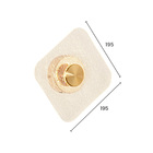 Arandela Quadrada Acrílico Dourado Led 4w 3000k 20cm