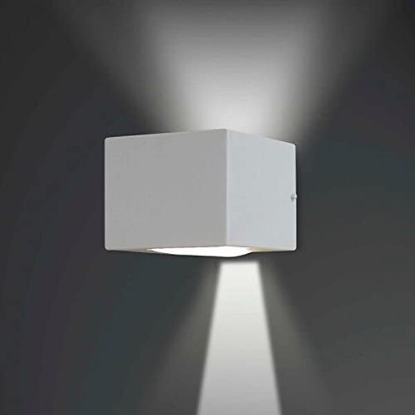 Arandela Quadrada Avenca Area Externa 2 Lentes 110x110x110 Mm