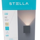 Arandela Quadrada C/1 Facho 4w 3000k 240lm Ip65 Preta-stella