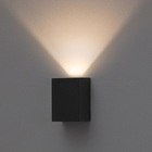 Arandela Quadrada C/1 Facho 4w 3000k 240lm Ip65 Preta-stella