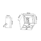 Arandela Quadrada C/2 Fachos Ip65 2w 3000k 140lm Preto-astral