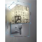 Arandela Quadrada Md-2019 Cinza C/ Inter Liga E Desl Cúpula E