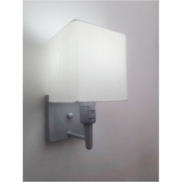 Arandela Quadrada Md-2019 Cinza C/ Inter Liga E Desl Cúpula E