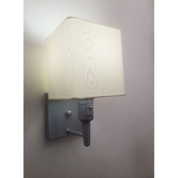 Arandela Quadrada Md-2019 Cinza C/ Inter Liga E Desl Cúpula E