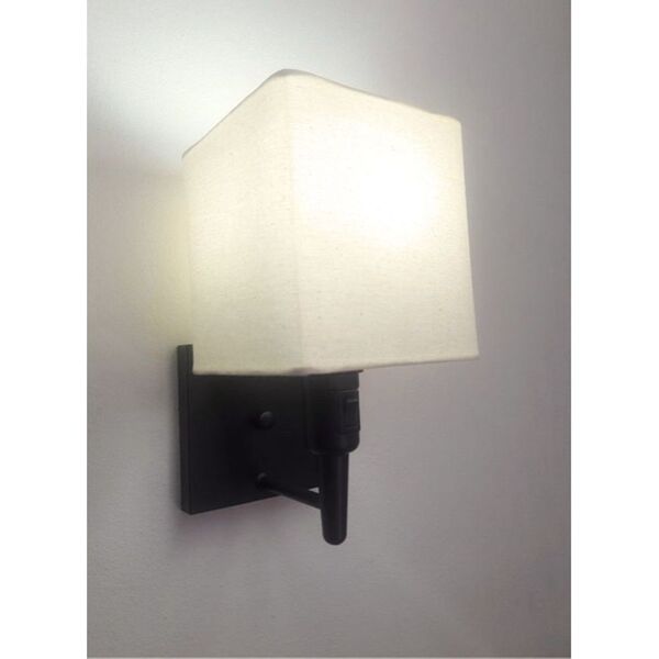 Arandela Quadrada Md-2019 Preto C/ Inter Liga E Desl Cúpula E