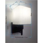 Arandela Quadrada Md-2019 Preto C/ Inter Liga E Desl Cúpula E