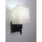 Arandela Quadrada Md-2019 Preto C/ Inter Liga E Desliga Cúpul