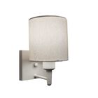 Arandela Quadrada Md-2033 Branco Cúpula Em Tecido Cilíndrica