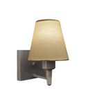 Arandela Quadrada Md-2034 Cinza Cúpula Em Tecido Cone Algodão