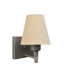 Arandela Quadrada Md-2034 Cinza Cúpula Em Tecido Cone Algodão