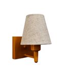 Arandela Quadrada Md-2034 Cobre Cúpula Em Tecido Cone Rustico