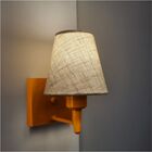 Arandela Quadrada Md-2034 Cobre Cúpula Em Tecido Cone Rustico