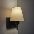 Arandela Quadrada Md-2034 Preto Cúpula Em Tecido Cone Algodão