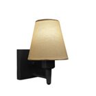 Arandela Quadrada Md-2034 Preto Cúpula Em Tecido Cone Algodão