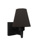 Arandela Quadrada Md-2034 Preto Cúpula Em Tecido Cone Preta -