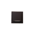 Arandela Quadrada Preta Microtexturizada Alumínio IP44 958 Ideal Iluminação