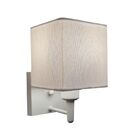 Arandela Quadrada Vivare Md-2006 Base Branco Cúpula Em Tecido