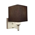 Arandela Quadrada Vivare Md-2006 Base Branco Cúpula Em Tecido