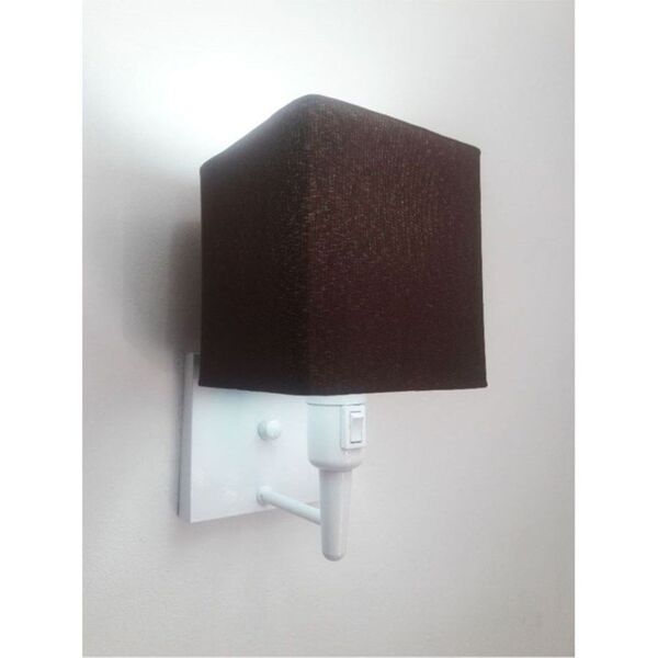 Arandela Quadrada Vivare Md-2019 Base Branco Com Interruptor