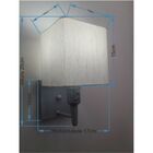 Arandela Quadrada Vivare Md-2019 Base Cinza Com Interruptor E