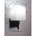 Arandela Quadrada Vivare Md-2019 Base Preto Com Interruptor C