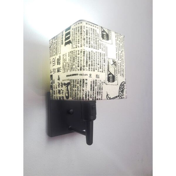 Arandela Quadrada Vivare Md-2019 Base Preto Com Interruptor C