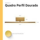 Arandela Quadro Perfil Led 6w 3000k Dourado Metalizado