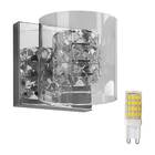 Arandela Ravel Cromada Cristais Rd Bella Ho028 + Led G9 Br. Q