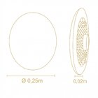 Arandela Redonda 25cm Led 18w Madelustre Castanho