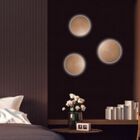 Arandela Redonda 25cm Led 18w Madelustre Castanho