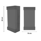 Arandela Reta Madeira Rádica Freijó E27 Leitoso 20x15x8,5cm