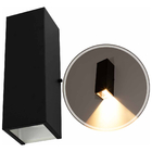 Arandela Retangular 1 Foco Sem Friso Preta 10x30cm P/ E27 Sta