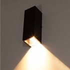 Arandela Retangular 1 Foco Sem Friso Preta 10x30cm P/ E27 Sta