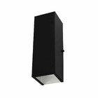 Arandela Retangular 1 Foco Sem Friso Preta 10x30cm P/ E27 Sta