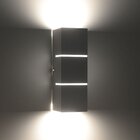 Arandela Retangular 2 Frisos Externa Interna Muro Parede Alum