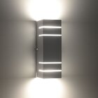 Arandela Retangular 4 Frisos Externa Interna Muro Parede Alum