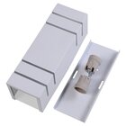 Arandela Retangular 4 Frisos Externa Interna Muro Parede Alum