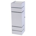 Arandela Retangular 4 Frisos Externa Interna Muro Parede Alum