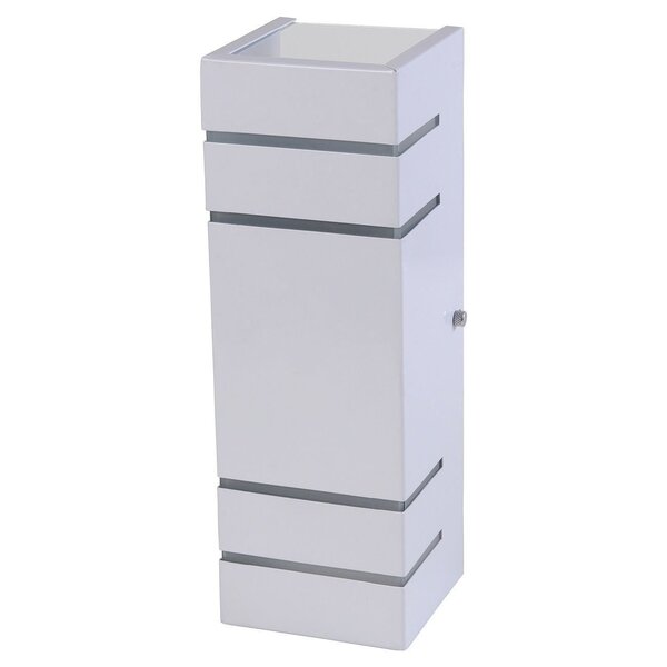 Arandela Retangular 4 Frisos Externa Interna Muro Parede Alum