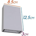 Arandela Retangular Branca Arad-4 6000k 4w Bivolt Ip65