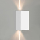 Arandela Retangular C/2 Fachos 5w 3000k 150lm Ip65 Branco 10º