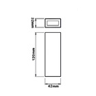 Arandela Retangular C/2 Fachos 5w 3000k 150lm Ip65 Branco 60º
